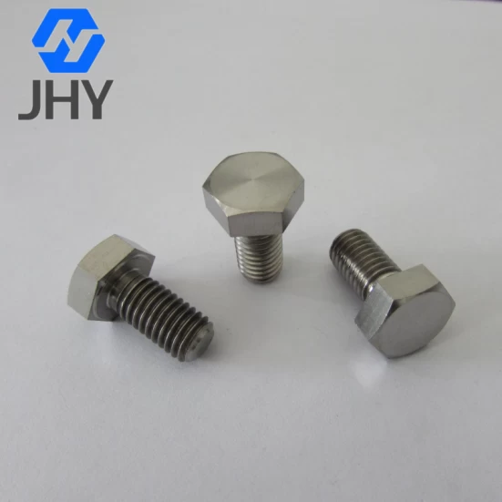 Gr5 DIN933 CNC Titanium hex bolts M6x15