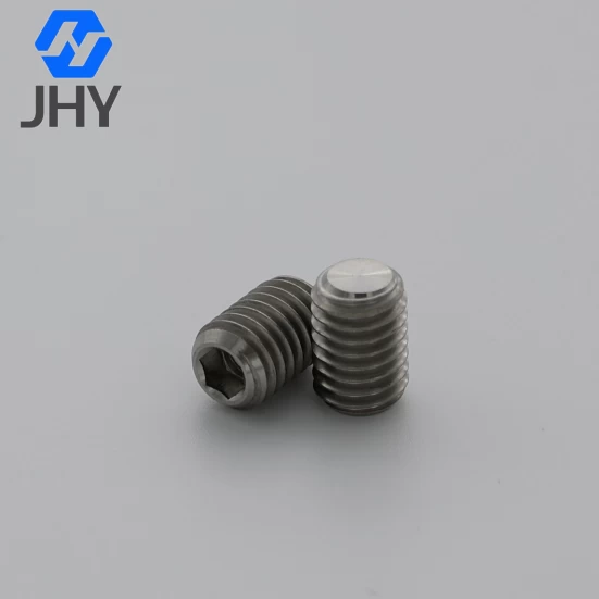 Titanium Hexagon Socket Set Screws with Flat Point